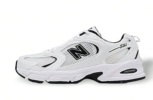 Unisex Sneakers Cushioning Breathable Lightweight Mesh Good Elasticity Logo Versatile Sports Outdoor Running School Daily Unisex White Black MR530EWB