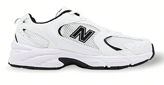 Unisex Sneakers Cushioning Breathable Lightweight Mesh Good Elasticity Logo Versatile Sports Outdoor Running School Daily Unisex White Black MR530EWB