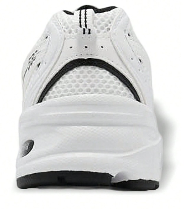 Unisex Sneakers Cushioning Breathable Lightweight Mesh Good Elasticity Logo Versatile Sports Outdoor Running School Daily Unisex White Black MR530EWB